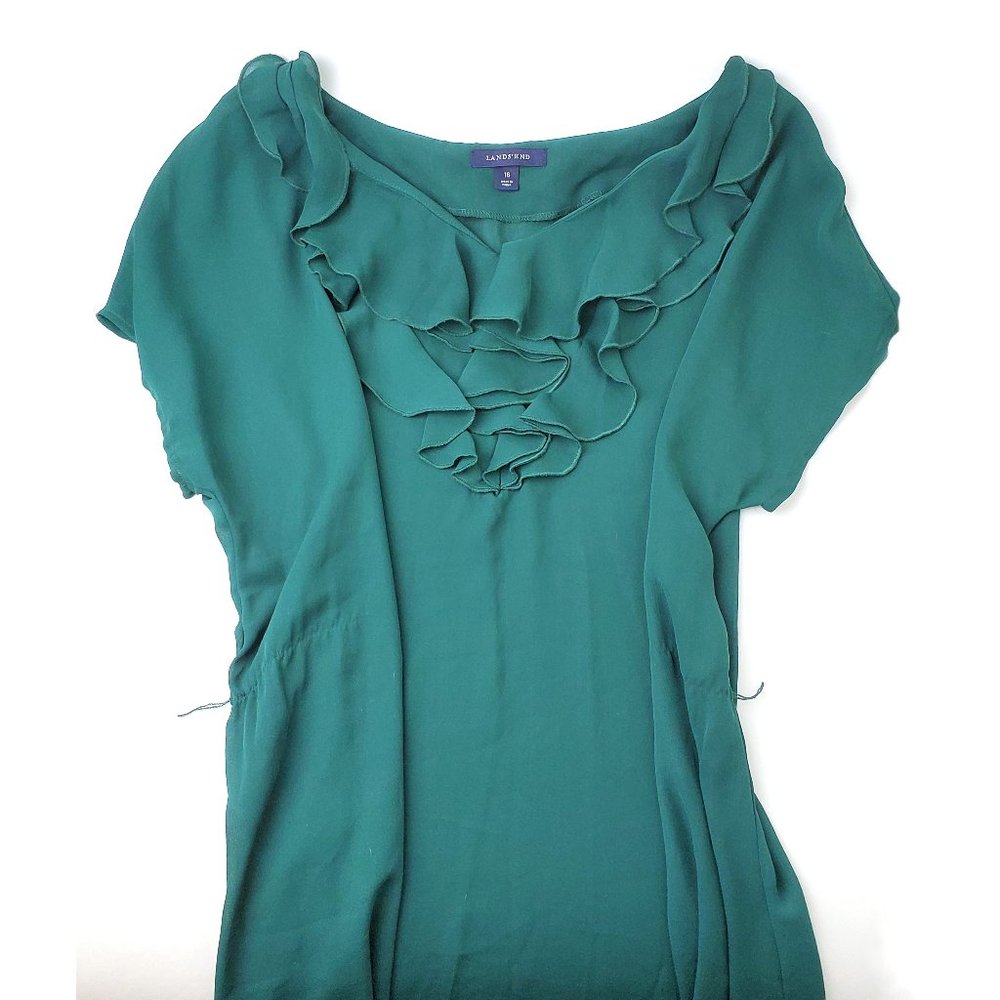 Dark Green Dress with Inner Slip